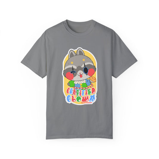 Certified Clown T-shirt. Raccoon.