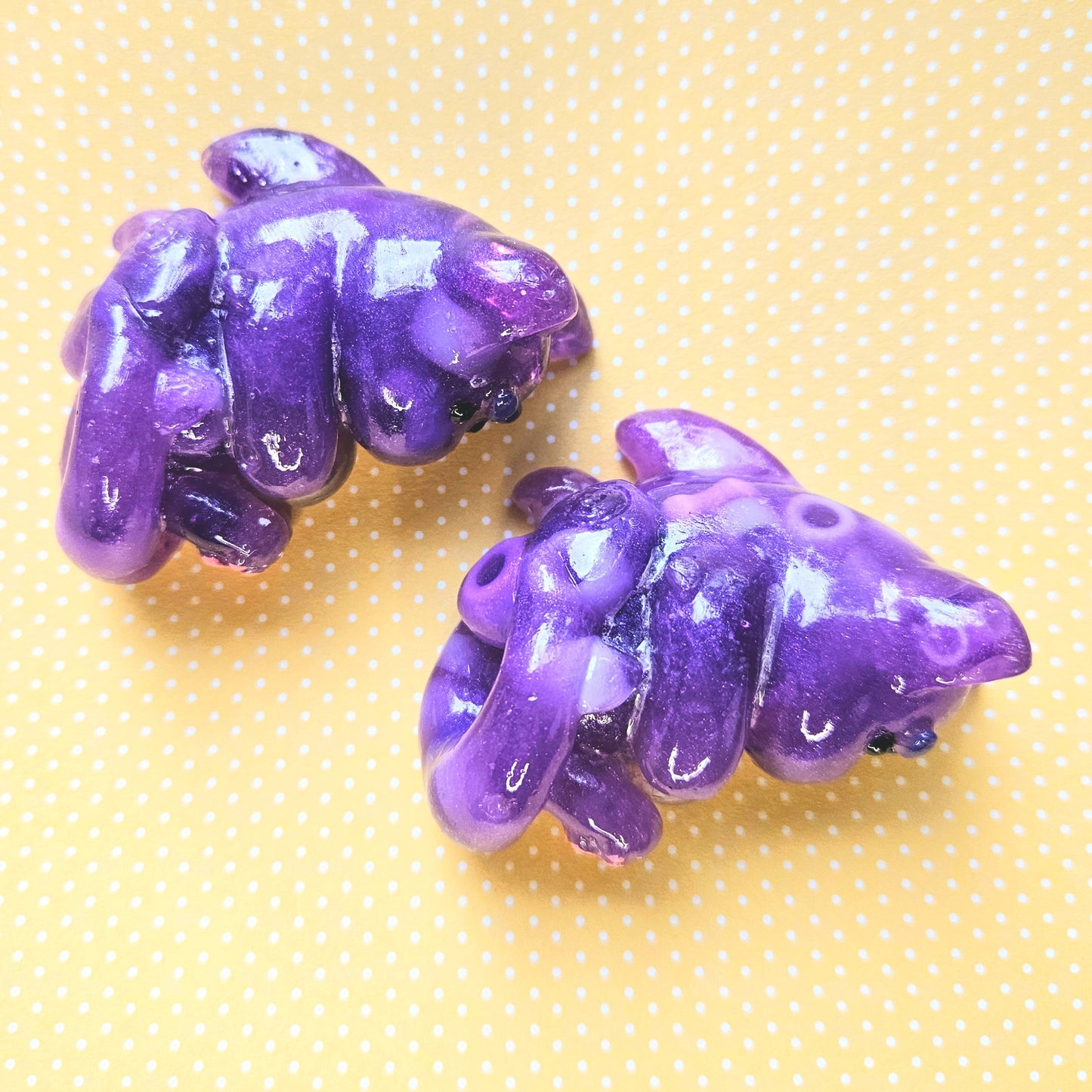 Purple Pony Bead Mercat Mini Figure. Handmade.