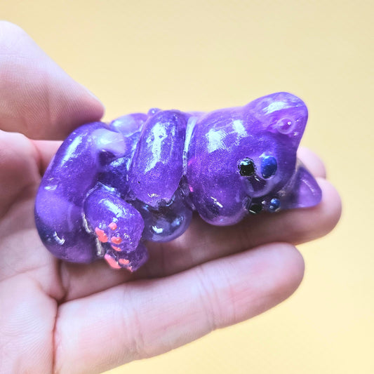 Purple Pony Bead Mercat Mini Figure. Handmade.