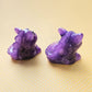 Purple Pony Bead Dinocat Mini Figure. Handmade.