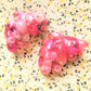 Pink Pony Bead Mercat Mini Figure. Handmade.