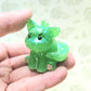 Glow Green Glitter Dinocat Mini Figure. Handmade. Glows in The Dark.