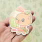 Capybara Cupcake 2024 Limited Edition Sticker. Raised Texture Effect.