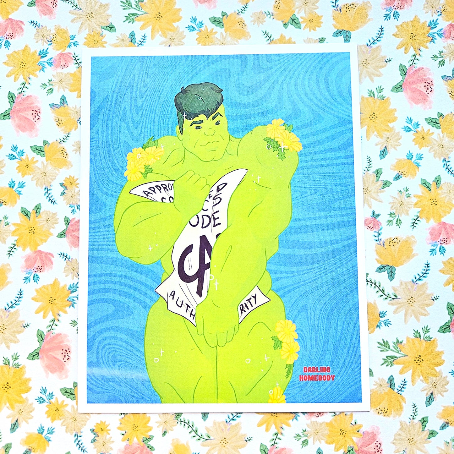 "Bulk" Postcard Print. It Sparkles! Super Swap Series Mini Print.