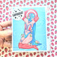 "Queen America" Postcard Print. It Sparkles! Super Swap Series Mini Print.