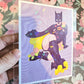 "Catman" Postcard Print. It Sparkles! Super Swap Series Mini Print.