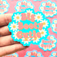 Big Booty Cutie Sticker. Floral Daisy Sticker